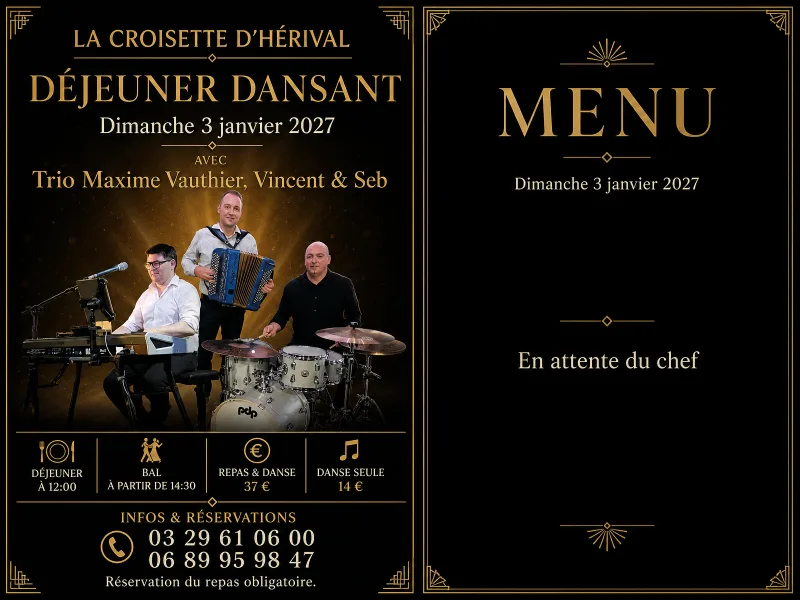 Affiche générée pour Repas et Thé dansant