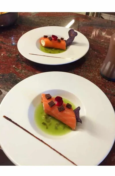 Assiette préparée par le chef de La Croisette d'Hérival